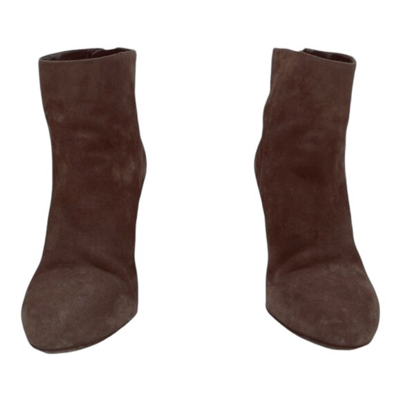 Kate Spade New York Womens Akane Suede Ankle Boots Size 6.5B Brown W/ Gold Heel - Picture 9 of 10